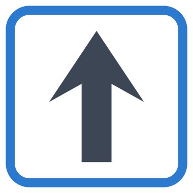 Vektör simgesi bir çerçeve içinde yukarı ok