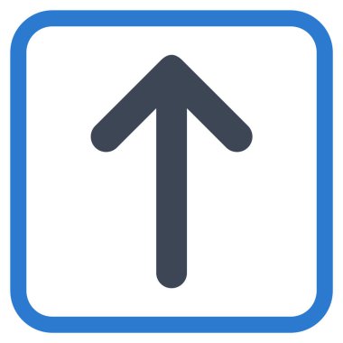 Vektör simgesi bir çerçeve içinde yukarı ok