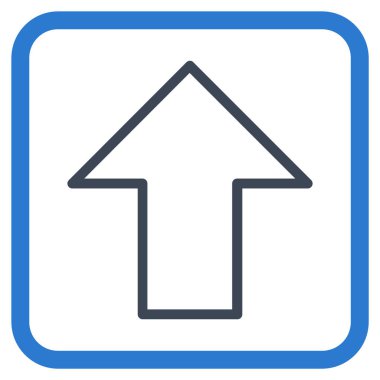 Vektör simgesi bir çerçeve içinde yukarı ok