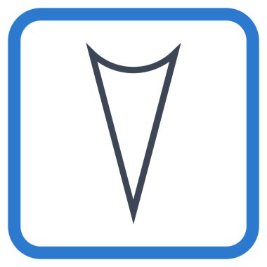 Vektör simgesi bir çerçeve içinde aşağı ok ucu