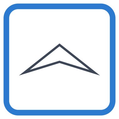 Vektör simgesi bir çerçeve içinde yukarı ok ucu