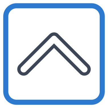 Vektör simgesi bir çerçeve içinde yukarı ok ucu