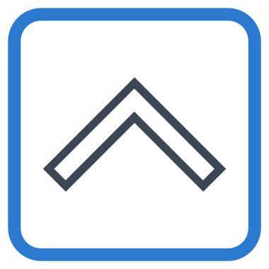 Vektör simgesi bir çerçeve içinde yukarı ok ucu