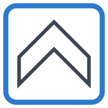 Vektör simgesi bir çerçeve içinde yukarı ok ucu