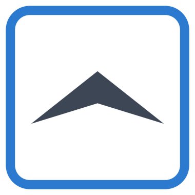 Vektör simgesi bir çerçeve içinde yukarı ok ucu