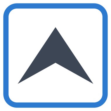 Vektör simgesi bir çerçeve içinde yukarı ok ucu