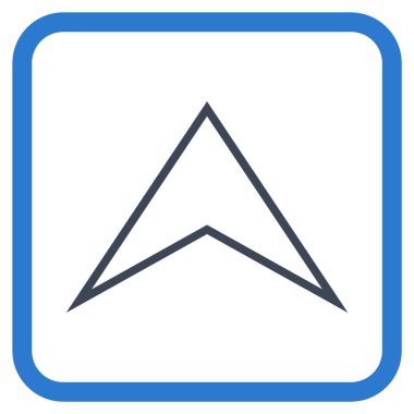 Vektör simgesi bir çerçeve içinde yukarı ok ucu