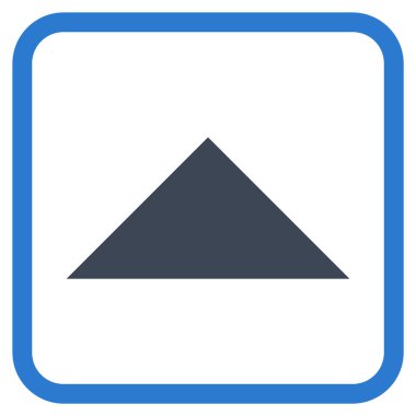 Vektör simgesi bir çerçeve içinde yukarı ok ucu