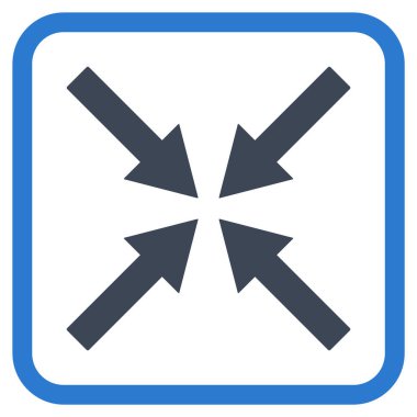 Merkezi oklar bir çerçeve içinde simge vektör