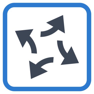 Santrifüj oklar bir çerçeve içinde simge vektör