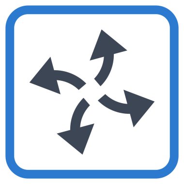 Santrifüj oklar bir çerçeve içinde simge vektör