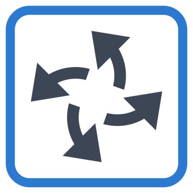 Santrifüj oklar bir çerçeve içinde simge vektör