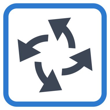 Santrifüj oklar bir çerçeve içinde simge vektör