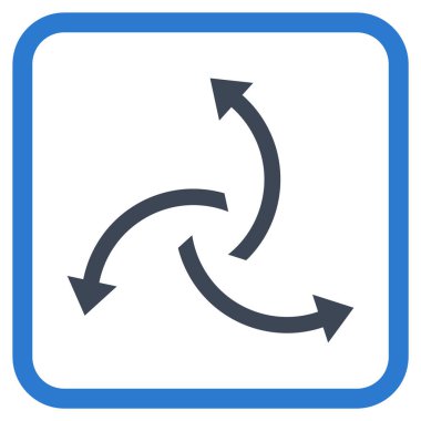 Santrifüj oklar bir çerçeve içinde simge vektör