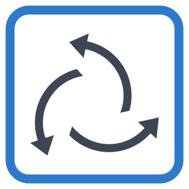 Santrifüj oklar bir çerçeve içinde simge vektör