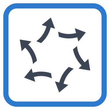 Santrifüj oklar bir çerçeve içinde simge vektör
