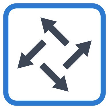 Santrifüj oklar bir çerçeve içinde simge vektör