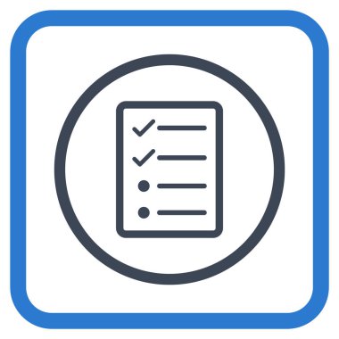 Denetim listesi sayfa vektör simgesi bir çerçeve içinde