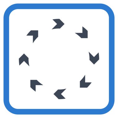 Dolaşım vektör simgesi bir çerçeve içinde