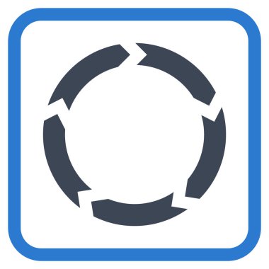 Dolaşım vektör simgesi bir çerçeve içinde