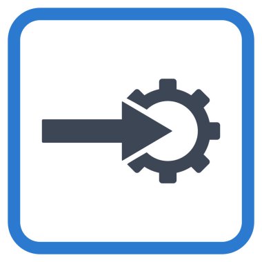 COG Tümleştirme vektör simgesi bir çerçeve içinde