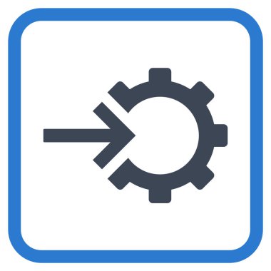 COG Tümleştirme vektör simgesi bir çerçeve içinde