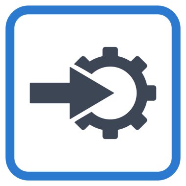 COG Tümleştirme vektör simgesi bir çerçeve içinde