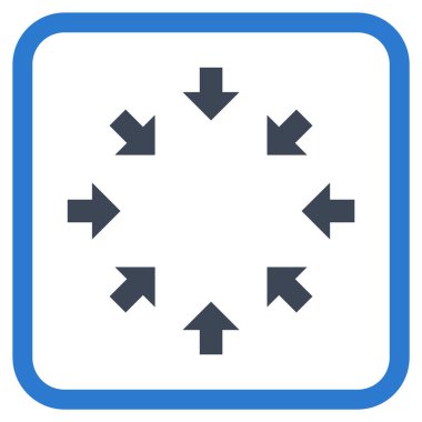 Kompakt oklar bir çerçeve içinde simge vektör
