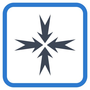 Sıkıştırma ok bir çerçeve içinde simge vektör