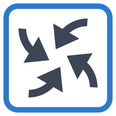 Siklon oklar bir çerçeve içinde simge vektör