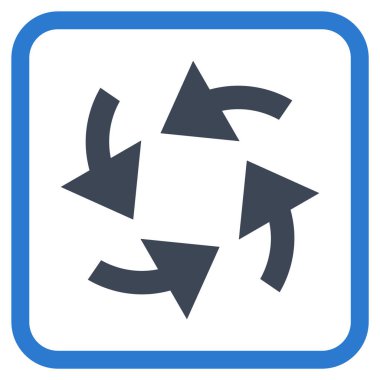 Siklon oklar bir çerçeve içinde simge vektör