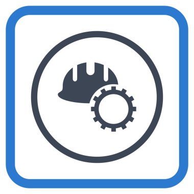 Geliştirme işçisi vektör simgesi bir çerçeve içinde