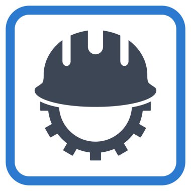 Geliştirme işçisi vektör simgesi bir çerçeve içinde