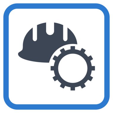 Geliştirme işçisi vektör simgesi bir çerçeve içinde