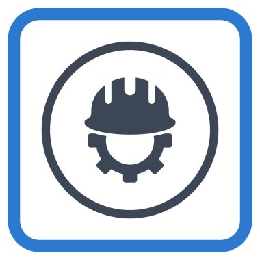 Geliştirme işçisi vektör simgesi bir çerçeve içinde