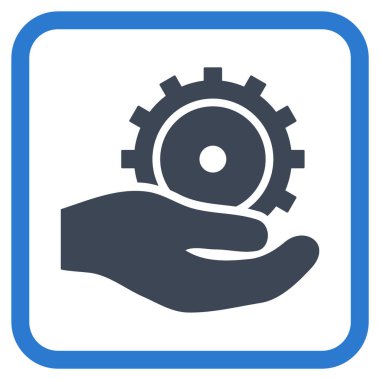 Geliştirme hizmeti vektör simgesi bir çerçeve içinde