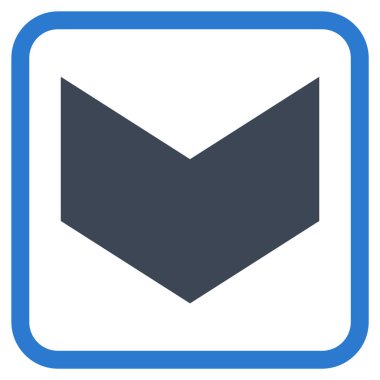 Vektör simgesi bir çerçeve içinde aşağı yön