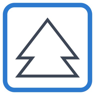 Yön yukarı vektör simgesi bir çerçeve içinde