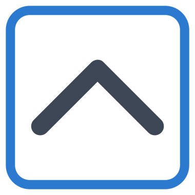 Yön yukarı vektör simgesi bir çerçeve içinde