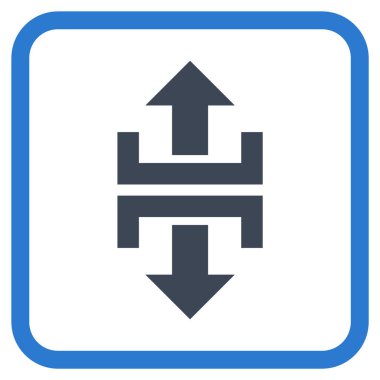 Düşey yönde vektör simgesi bir çerçeve içinde bölmek