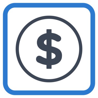 Doları vektör simgesi bir çerçeve içinde