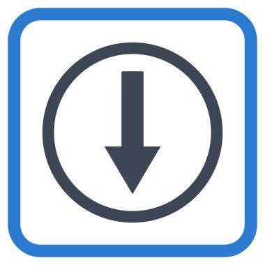 Bir çerçeve içinde yönlü ok vektör simgesi