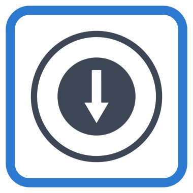 Bir çerçeve içinde yönlü ok vektör simgesi