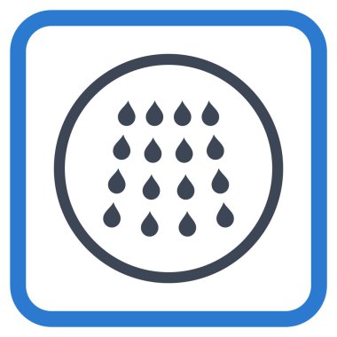 Damla vektör simgesi bir çerçeve içinde