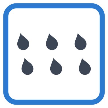 Damla vektör simgesi bir çerçeve içinde