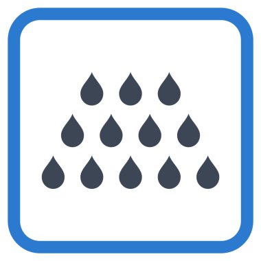 Damla vektör simgesi bir çerçeve içinde