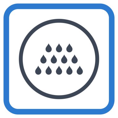 Damla vektör simgesi bir çerçeve içinde