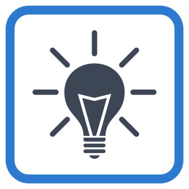 Elektrik ışığı vektör simgesi bir çerçeve içinde