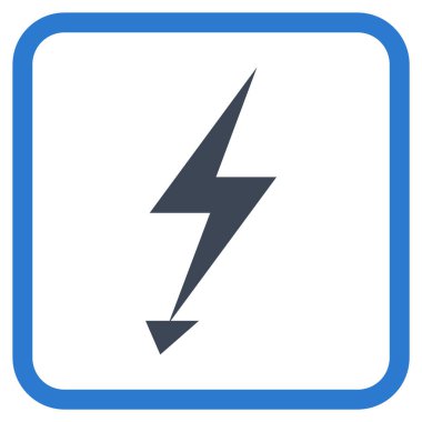 Elektrik Strike vektör simgesi bir çerçeve içinde
