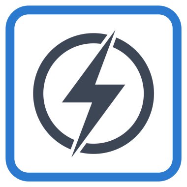 Elektrik vektör simgesi bir çerçeve içinde